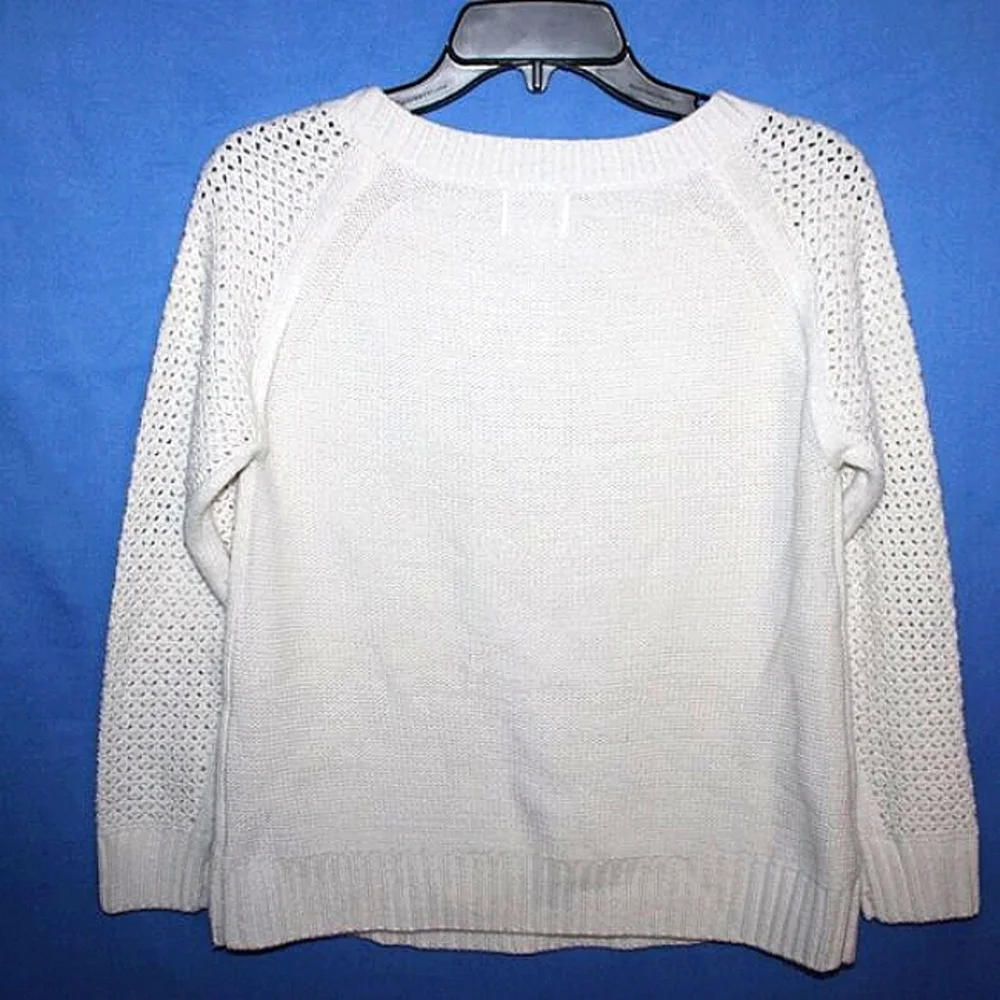 St. John's Bay Cable Knit Eyelet Sweater Petite Small